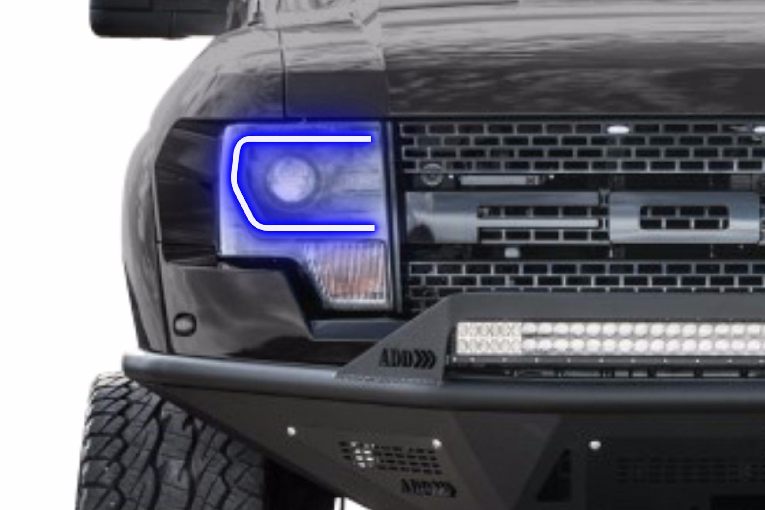 Ford F150 w/ OEM HID (13-14): Profile Prism Fitted Halos (RGB)